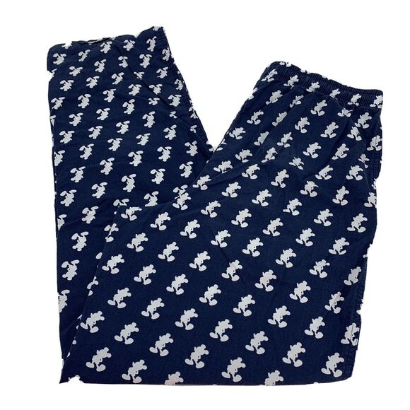 Disney Parks Mickey Mouse Navy Blue Drawstring Pajama Pants Loungewear S - Picture 1 of 6